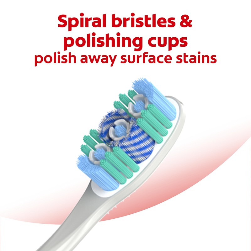 Colgate 360 Optic White Whitening Toothbrush, Adult Soft Toothbrush with