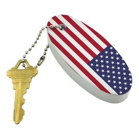 GRAPHICS & MORE Reversed USA American Flag Red White Blue Military Floating Keychain Oval Foam Fishing Boat Buoy Key Float