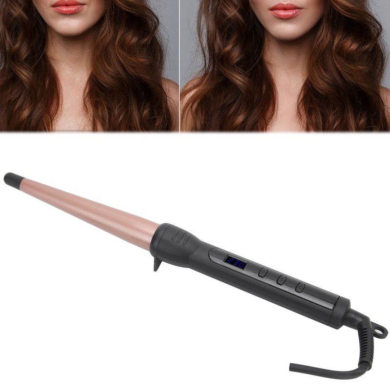 Hair Curler Electric LCD Ceramic Hair Curling Wand Rod Cone
