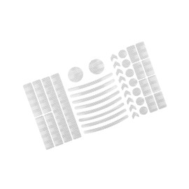 BULLSPANN Bicycle Reflector Reflective Sticker Night Night Road Fluorescent Spoke Security Rear Front Cross Bike Mountain Bike Set of 42 White