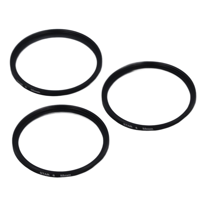 3PCS 55mm Star Filter 4 Points 6 Points 8 Points