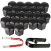 Kiligen 22pcs Auto Short Nuts Lightweight Wheel Nuts Wheel Dress