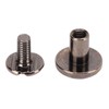 200 Sets Chicago Screws 9.5x8mm DIY Uniform Coating Brass Leather