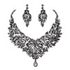 BriLove Wedding Bridal Jewelry Set for Women Crystal Rhinestones Marquise