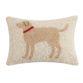 Peking Handicraft 30JES1457C12OB Light Brown Dog Wool and Cotton Pillow, 8 X 12 inch