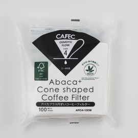 CAFEC APC4-100W Abaca Plus Conical Coffee Filter for 2-4 Cups, 100 Count, 3 Pack