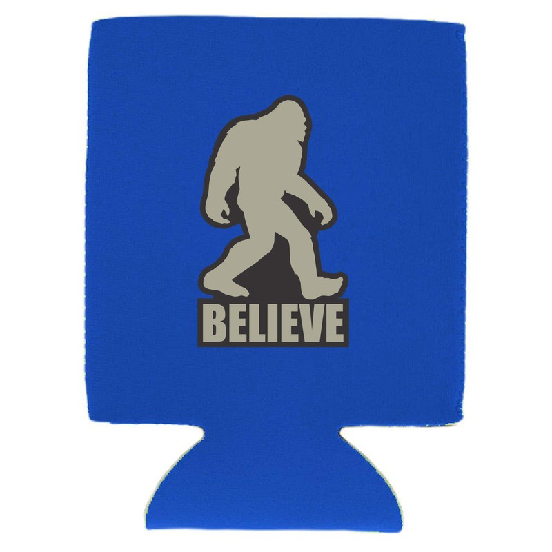 Bigfoot Believe Collapsible Can Coolie Royal Blue