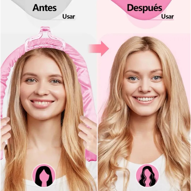 Curly Ondas En Cabello Rizos Sin Calor Tubo Con 2