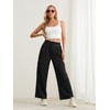Feiersi Women Wide Leg Cargo Pants High Waisted Casual Baggy