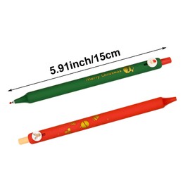 Maydahui 8 Pcs Christmas Button Pens Retractable Xmas Print Gel Pens Santa Claus Christmas Tree Reindeer Jingle Bell Pen for Stocking Stuffers Christmas New Year Party Gifts Home Decor