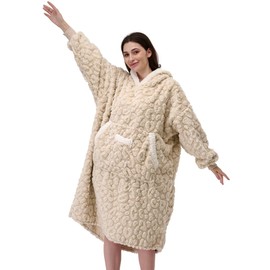 KAWAHOME 3D Pattern Wearable Blanket Hoodie Oversized Warm for Women & Men