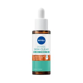 Nivea Derma Acne Care Skin Clear and Protect Serum con ácido hialurónico, niacinamida, provitamina B5, fórmula sin aceite, 1.0 fl oz, para piel propen