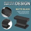 Cionyce 5 Pack Matte Black Rectangle Cabinet Knobs, Classic Dresser
