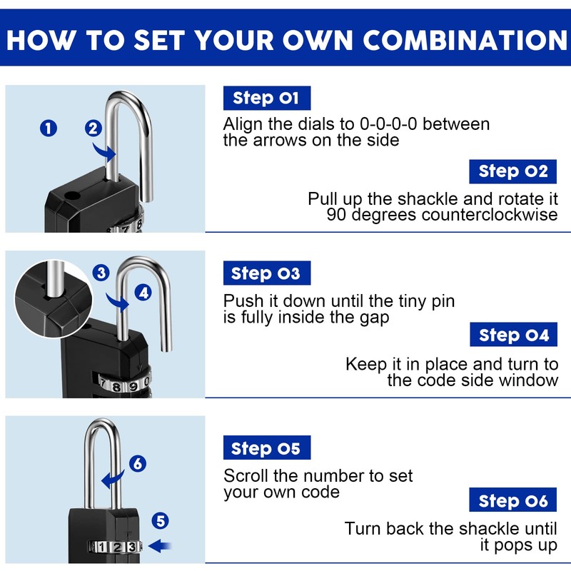 Chumia 32 Pack 3 Digit Combination Lock Small Combo Locks