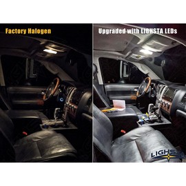 LIGHSTA 9PCS Super Bright White Interior LED Light Kit Package for Toyota 4Runner 1996 1997 1998 1999 2000 2001 2002 + License Plate Lights and Install Tool