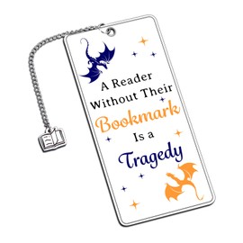 Dragon Bookmark Books Gifts for Book Lovers, Dragon Book Mark for Reading Women, Funny Dragons Bookish Merch Metal Fantasy Bookmarks for Men Women Books Lover Stocking Stuffers Fantasy Bookmark Metal