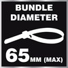 Dekton 100PC Cable Tie Set - 4.8MM X 250MM White