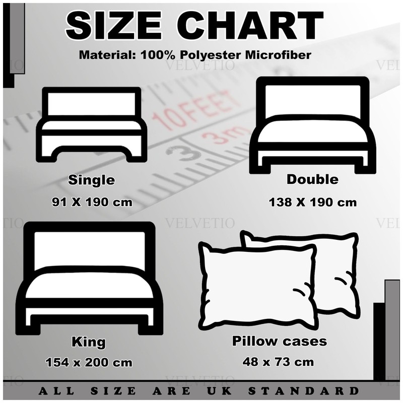 VELVETIO Easy Care Plain Black Fitted Sheet, Soft Breathable 100%