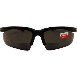 Apex Bifocal Safety Glasses UV400 Magnifying Reading Eyewear 2.50 Magnifier Smoke Lens