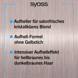 Syoss Colour Colouration, 10_55 Platinum Blonde Lightening Level 3 (3 x 115 ml), Hair Colour with Anti-Yellow Tint Effect for Cool Blonde, 70% Less Hair Breakage