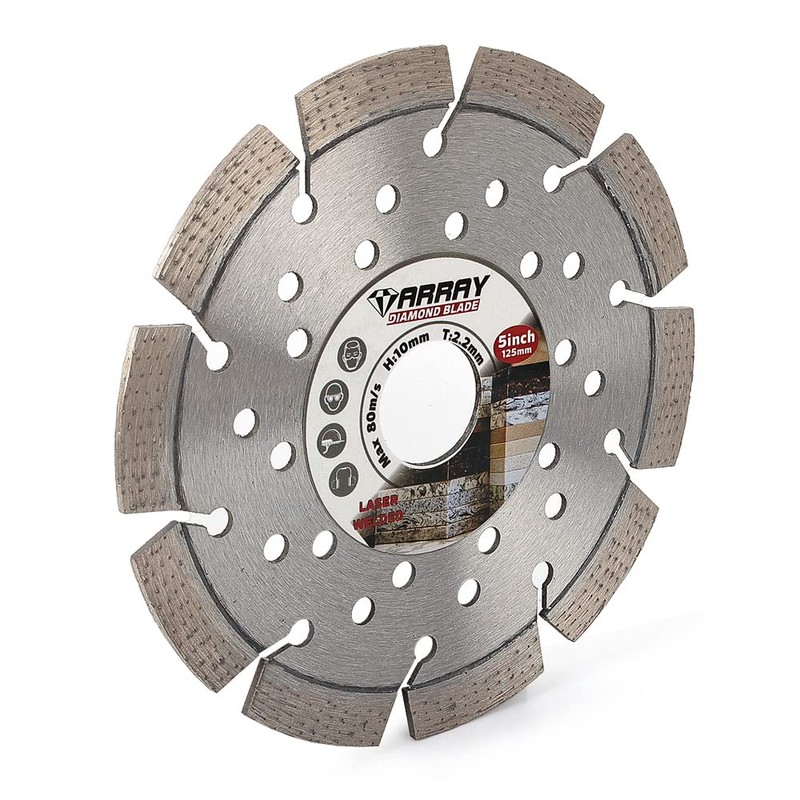 Casaverde 5" Segment Diamond Blade Granite Blade for Cutting Stone,Marble,Granite,Brick,Masonry,Concrete