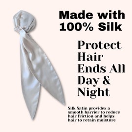 Beaut Buns Mulberry Silk Hair Bun Cover, 100% Silk Satin Hair Bun Scarf, Bun Holder, Silk Satin Hair Protection Accessory (Champagne)