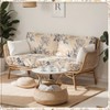 Tegeme 8 Pcs Stretch Printed Sofa Cushion Covers Outdoor Floral