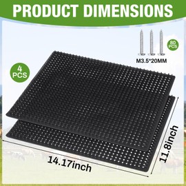 Teenyyou 4 Pack Horse Scratching Post Pad Equine & Bovine Massage Brush Kit 14.17''11.81'' Horse Cattle Scratchers Safe Soft Itch Relief Pad for Summer Small Farm Animal Cattle Sheep Cow Dog Donkey