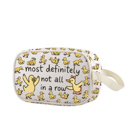 Lywjyb Birdgot Most Definitely Not All in A Row Clear Makeup Bag Mental Health Gift Chaos Ducks Merch (Most Definitely Duck Cbag CA)