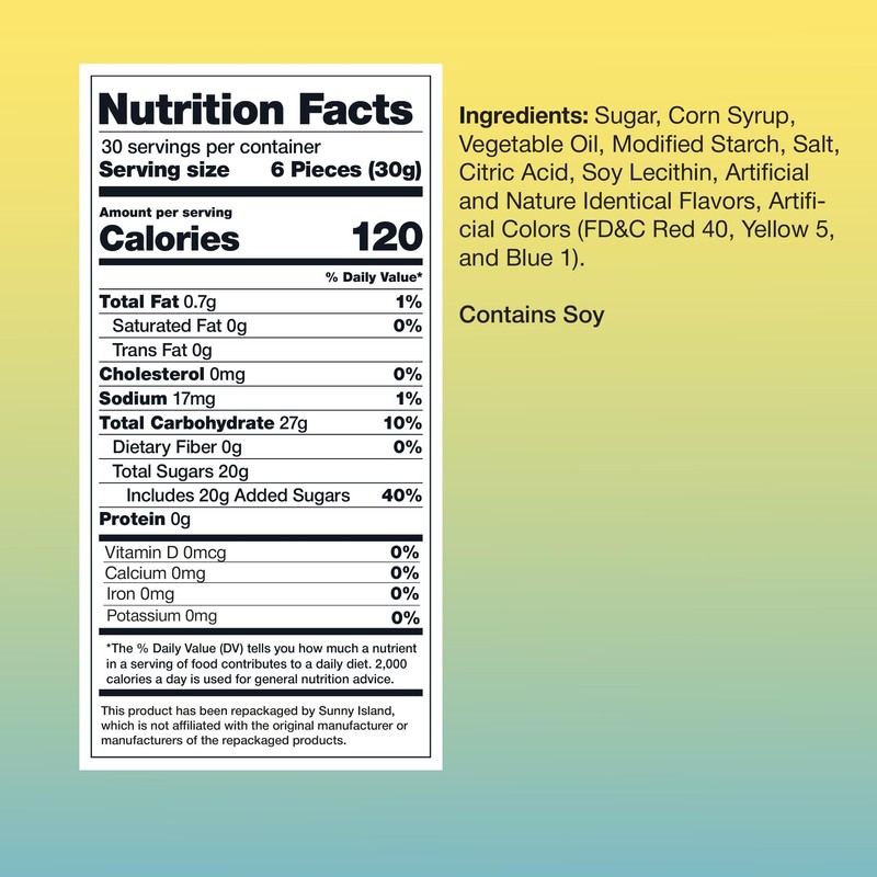 Assorted Fruit Taffy Candy, 2-Pound Bag (About 180 Pieces)