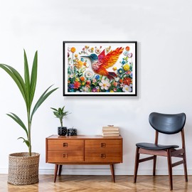 Fishwisdom 500 Piece Jigsaw Puzzles for Adults and Teens and Kids Family Fun Time Challenging Toys Flowers Colorful Hummingbird Dreams