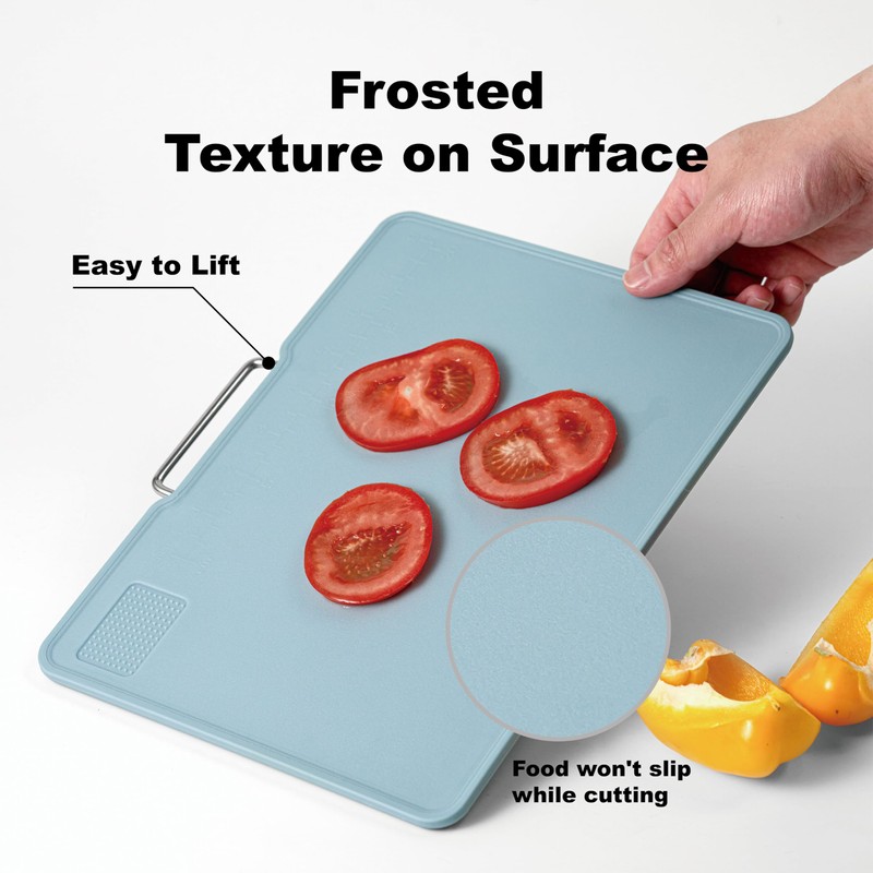 KOFRAND Plastic Cutting Boards with Grinding Area and Measurement, Cutting