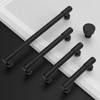 Amerdeco 10 Pack Matte Black Cabinet Pulls 5 Inch(128mm) Hole