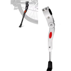 Bicycle Kickstand Stand, Road Bike, Cross Bike, Under 29 Inches, Adjustable Length, Side Stand, Easy Installation, Aluminum, Strength, Spring Type, Anti-Slip Protective Cover, Hex Wrench, No Drilling