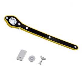 KSEZX Auto Labor-Saving Jack Ratchet Wrench with Long Handle, Lug Wrench for Tire Jack 360°Scissor Kit, Universal Car Jack Ratchet Wrench, Car Repair Tool with Universal Adapter for Travel/Truck/SUV