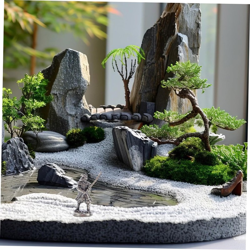 SUPVOX Japanese Samurai Warrior Figurine Miniature Decor for Home Office
