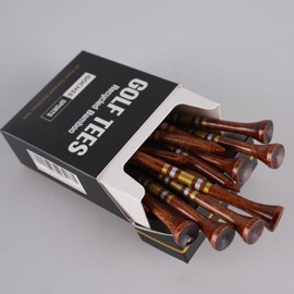 GOCHSS Golf Tees 20pcs 83mm(3.25") Coffee Color Premium Bamboo Golf Tees.