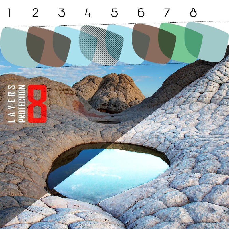 OOWLIT Replacement Lenses Compatible with Oakley Split Jacket Sunglass Fire