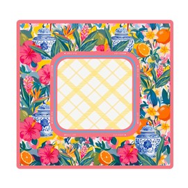 Drydiet Yellow Lemon Mahjong Mat for Table 31.5 x 31.5 Inch American Mahjong Mat with Carrying Bag, Non-Slip Noise Reduction Table Item for Family Poker Dominoe Board Game, Game Night & Party Use
