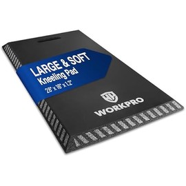 WORKPRO Extra Thick Kneeling Pad, Soft Foam Knee Cushioning, Extra Large Foam Kneeler Mat for Auto-Repair, Gardening, Workout Supplies, 28 x 16 x 1.2in, Black