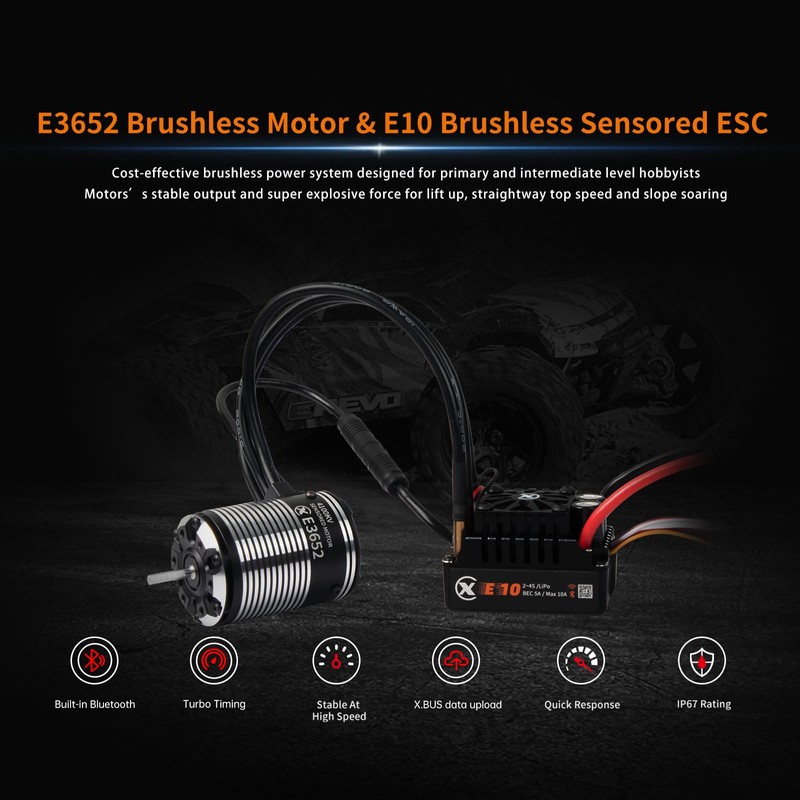 XC E3652 & E10 Sensored Brushless Motor and ESC Combo