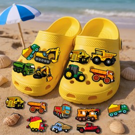 YONEEKSS 20PCS Shoe Charms, Cartoon Cars Shoes Decoration, PVC Shoes Charms Anime Shoelace Accessories for Girls Boys Birthday Party Gift