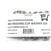 #8 Stainless Steel (316 Marine Grade Stainless) Finishing Washers Cup