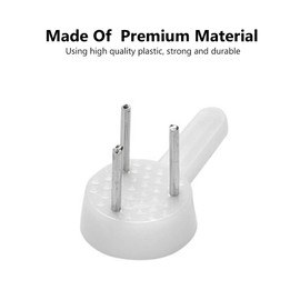 Luckycivia 120Pcs Plastic Photo Frame Nail, Hardwall Hanger Uses for Hardware, Plastic Invisible Traceless Hardwall Picture Hook, Non-Mark Wall Hook Hanger for Photo Painting (White)