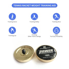 Elprico Tennis Racket Weight Training Add-on Equipment Tennis Racket Swing Exercise Weight Increase 100G For Warming Up Arm Strength Swing Exercises
