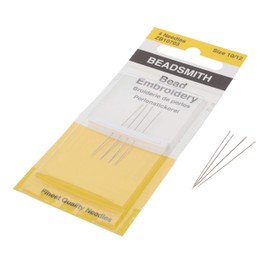 The Beadsmith Bead Embroidery Needles, Size 10 and 12 Assortment, Pack of 4, European Quality, Ideal for Right Angle Weave - The Blunt Tips Will not fray Threads as They Pass!