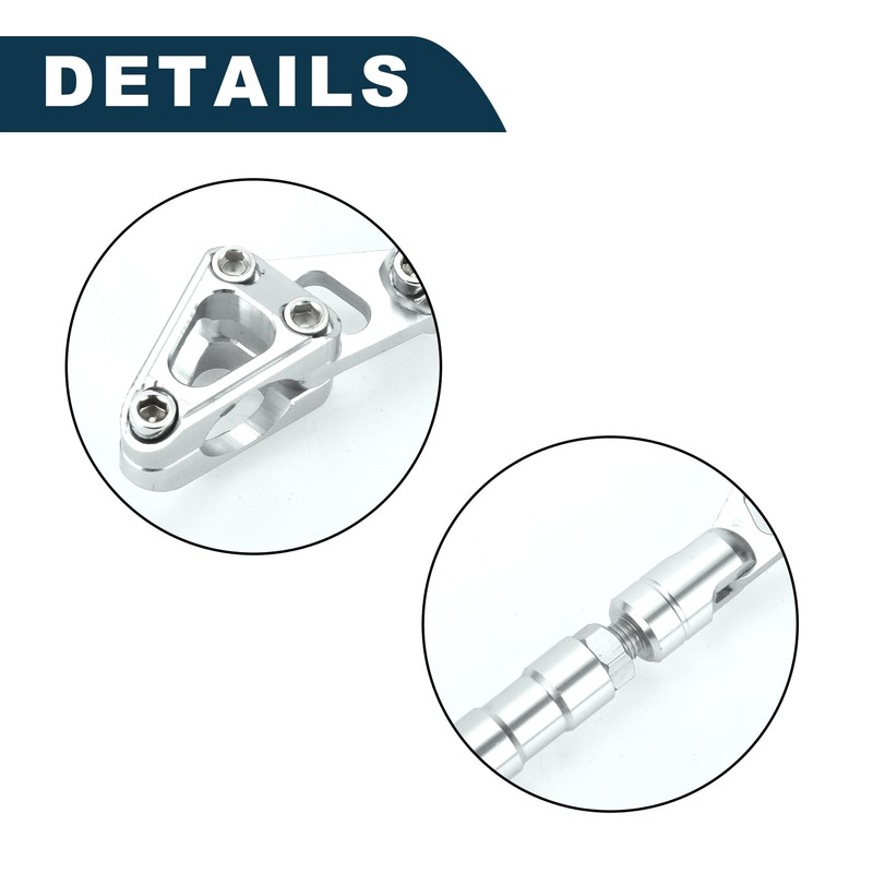 TUCKBOLD Motorcycle Balance Crossbar Adjustable Handlebar Motorcycle Handlebar Silver Tone