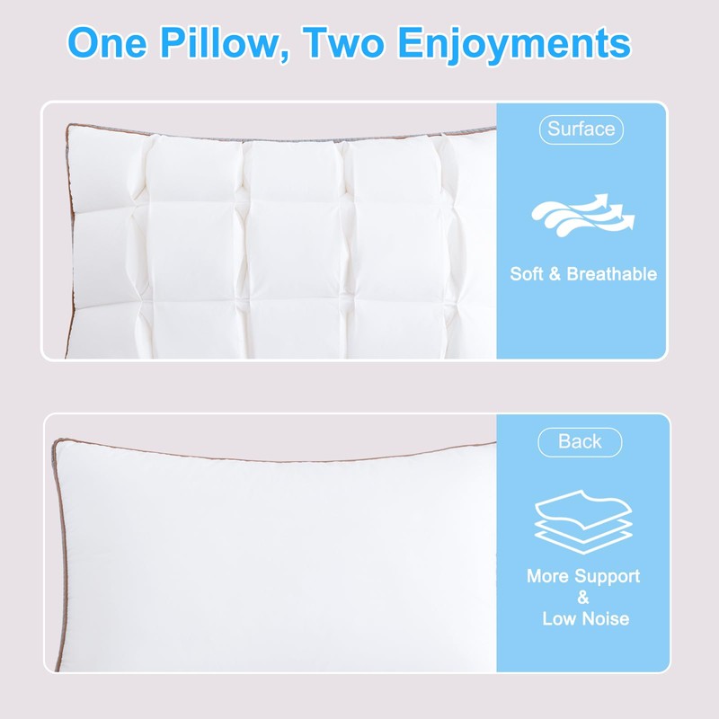 YOUR MOON Soft Pillow Queen Size Set of 2, Super