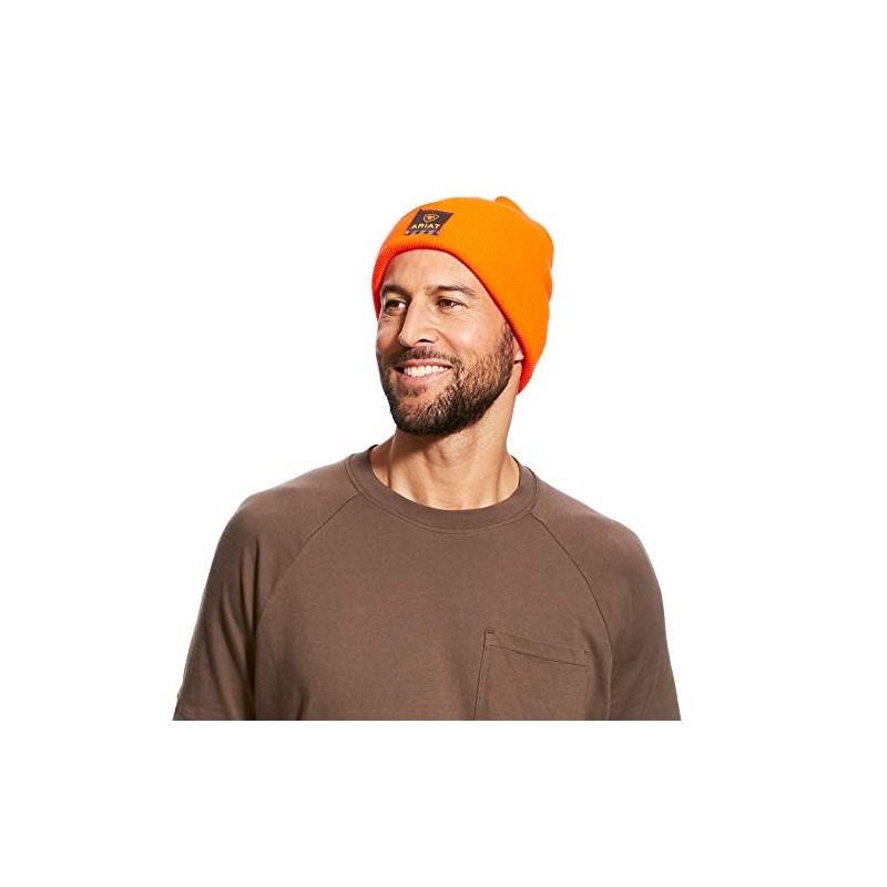 ARIAT Rebar Watch Cap Orange One Size
