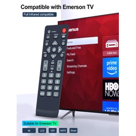 NH001UD Replaced Remote Control Compatible for Emerson TV LC190EM1 LC190EM2 LC220EM1 LC220EM2 LC260EM1 LC260EM2 LC260EM2A LC320EM1 LC320EM1F LC320EM2 LC320EM2F LC370EM2